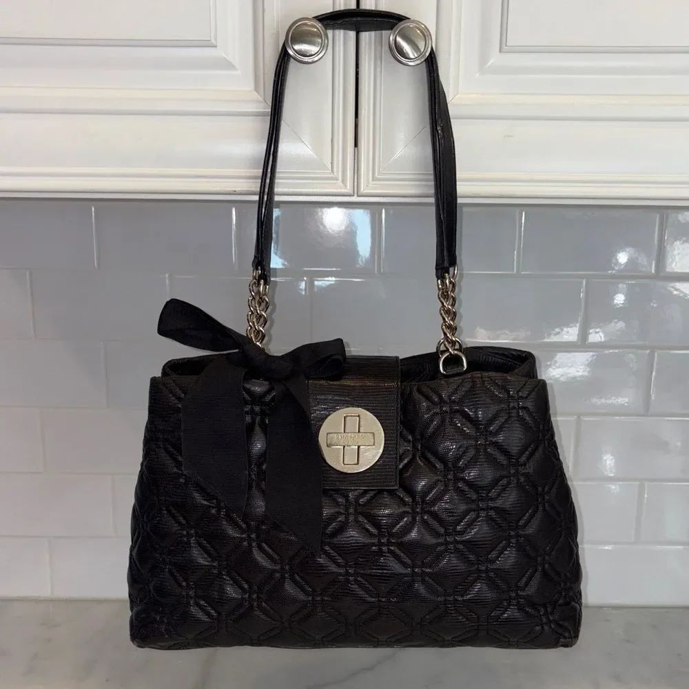 Kate Spade Bag Purse Handbag Leather Quilted Astor Satchel Shoulder Bag